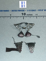 1/12 Scale Medieval Fantasy Armor Breastplate and Skirt Set - Red Sonja TBLeauge Phicen