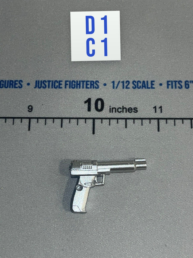 1/12 Scale Modern Era Semi-Automatic Pistol with Extended Barrel - American Flagg Executive Replicas