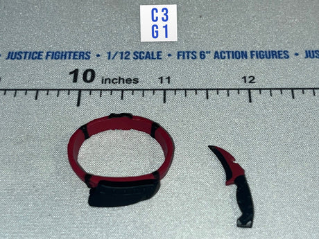 1/12 Scale Modern Era Wrist Gauntlet and Karambit Knife Set - Pandora - Valaverse Action Force - Mail Away White