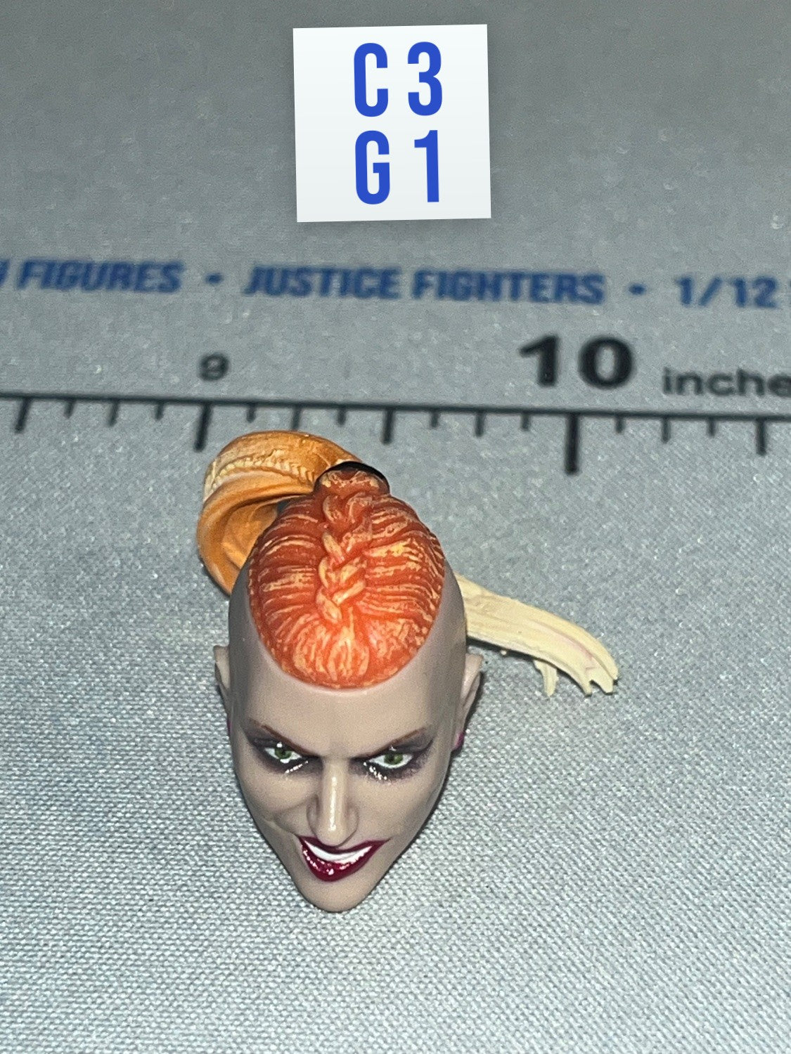 1/12 Scale Modern Era Female Villain Head Sculpt - Pandora - Valaverse Action Force - Mail Away White