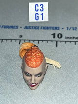 1/12 Scale Modern Era Female Villain Head Sculpt - Pandora - Valaverse Action Force - Mail Away White