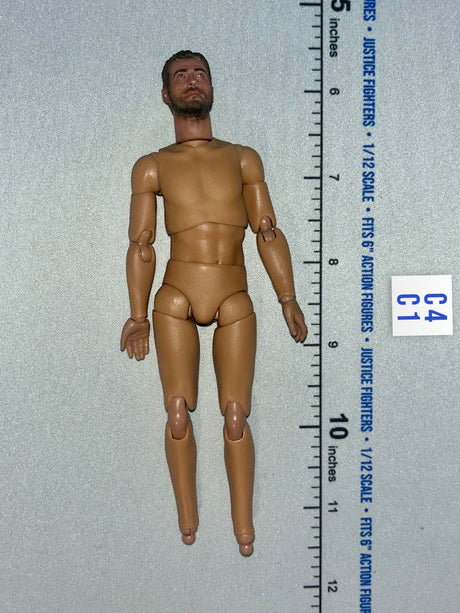 1/12 Scale WWII German Nude Male Figure Body - WWII German U-Boat Commander Lehmann DiD XD80026