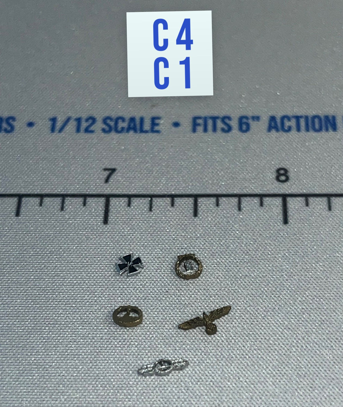 1/12 Scale WWII German German Military Insignia Set - WWII German U-Boat Commander Lehmann DiD XD80026