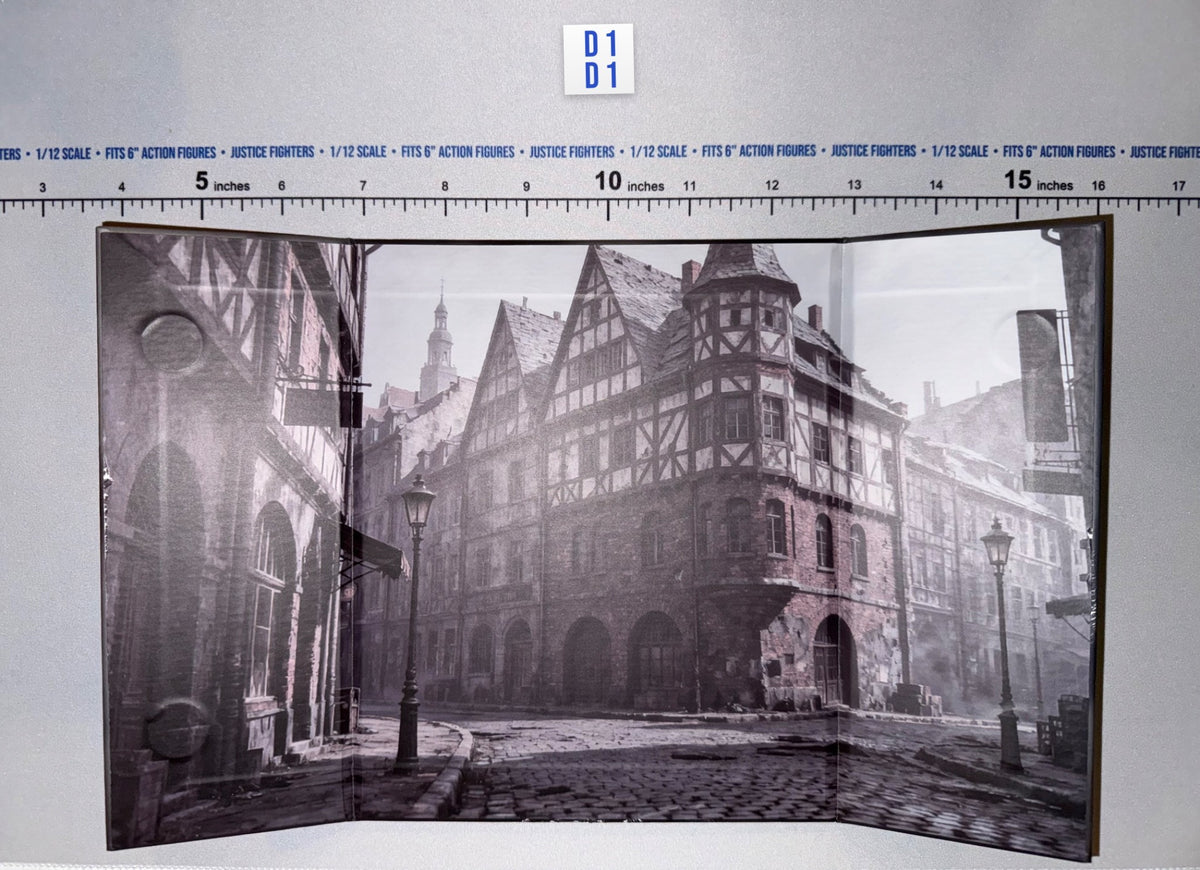1/12 Scale WWII German City Backdrop