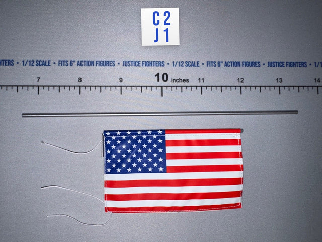 1/12 Scale Modern Era US American Flag with Flagpole - Apollo 11 Astronauts - Aldrin DiD XS80034