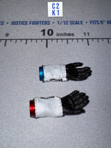 1/12 Scale Modern Era US Gloved Hands Pair with Cuffs - Collins - Apollo 11 Astronauts DiD XS80035