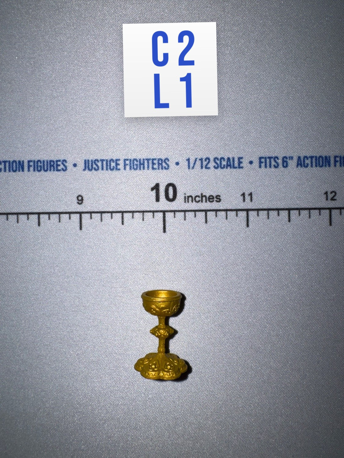 1/12 Scale Medieval Ornate Goblet / Chalice - Hasbro Indiana Jones Adventure Series