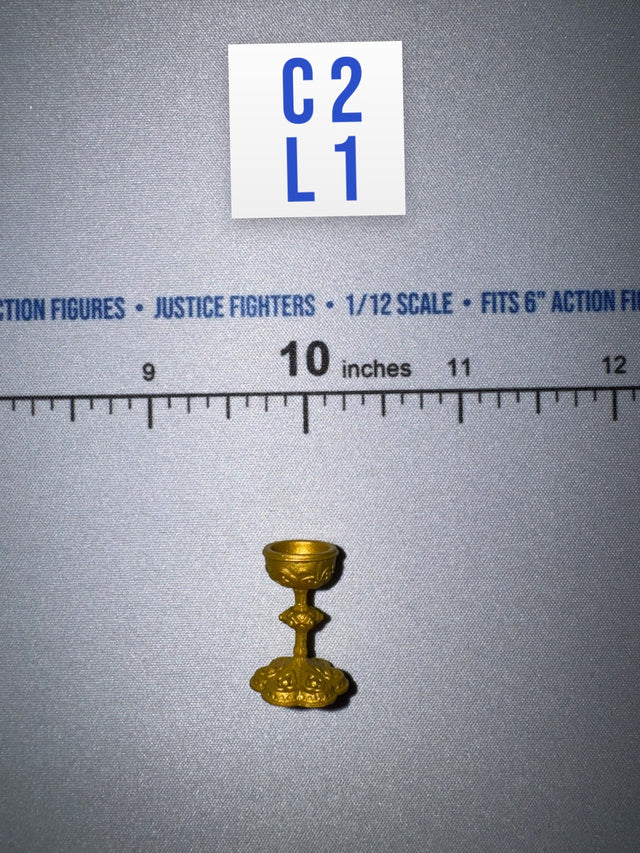 1/12 Scale Medieval Ornate Goblet / Chalice - Hasbro Indiana Jones Adventure Series