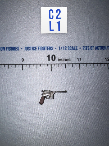 1/12 Scale WWII German Mauser-Style Pistol - Hasbro Indiana Jones Adventure Series