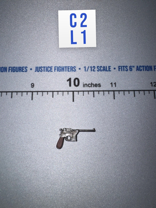 1/12 Scale WWII German Mauser-Style Pistol - Hasbro Indiana Jones Adventure Series