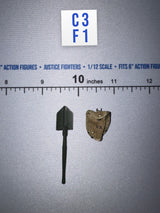 1/12 Scale WWII US Entrenching Tool with Cover - WWII US Ranger Private Jackson DiD XA80009