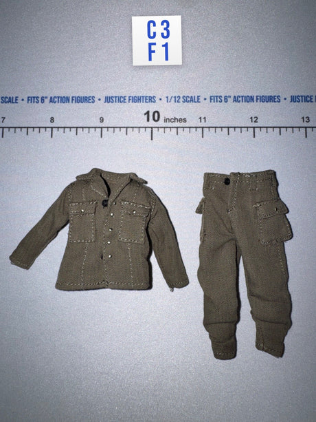 1/12 Scale WWII German Military Uniform Set - WWII US Ranger Private Jackson DiD XA80009