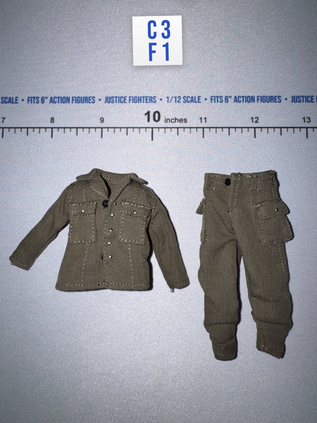 1/12 Scale WWII German Military Uniform Set - WWII US Ranger Private Jackson DiD XA80009