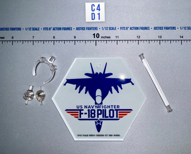 1/12 Scale Modern Era US F-18 Pilot Figure Stand Set - US Navy F/A-18E Pilot – “Maverick” Mitchell DiD XM80031