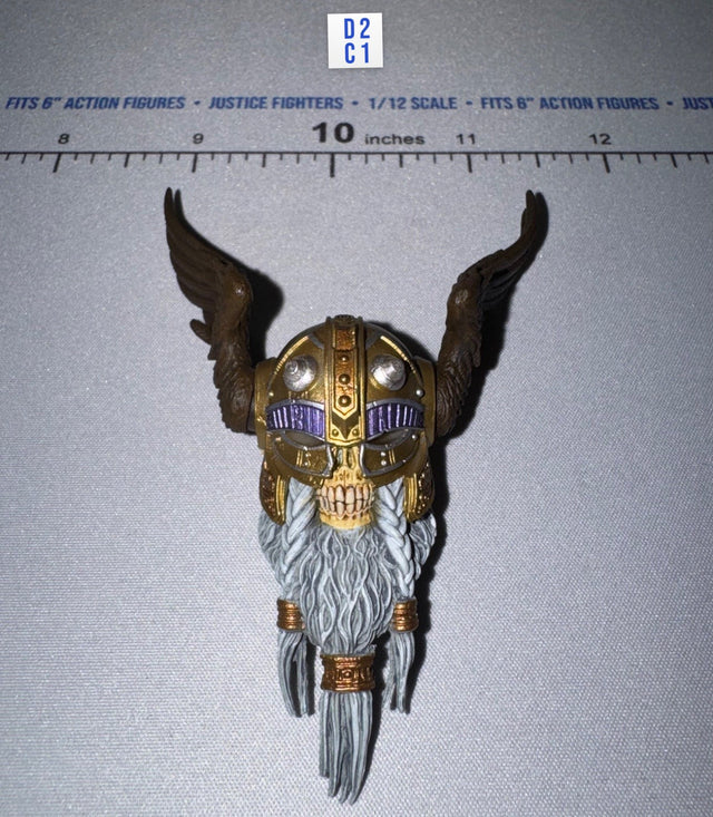 1/12 Scale Medieval Viking Viking Skull Head Sculpt with Winged Helmet and Braided Beard - Sir Valgard 2 - Mythic Legions Four Horsemen Four Horsemen