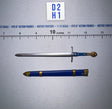 1/12 Scale Medieval Medieval Sword with Scabbard - Otho 2 - Mythic Legions Four Horsemen