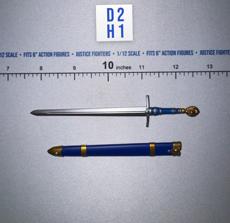 1/12 Scale Medieval Medieval Sword with Scabbard - Otho 2 - Mythic Legions Four Horsemen
