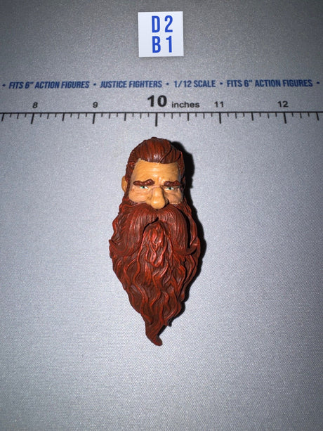 1/12 Scale Medieval Dwarf Warrior Head Sculpt - Thord Ironjaw 2 Dwarf - Mythic Legions Four Horsemen