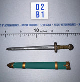 1/12 Scale Medieval Medieval Sword and Scabbard - Thord Ironjaw 2 Dwarf - Mythic Legions Four Horsemen