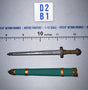 1/12 Scale Medieval Medieval Sword and Scabbard - Thord Ironjaw 2 Dwarf - Mythic Legions Four Horsemen