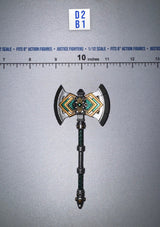 1/12 Scale Medieval Double-Headed Battle Axe - Thord Ironjaw 2 Dwarf - Mythic Legions Four Horsemen