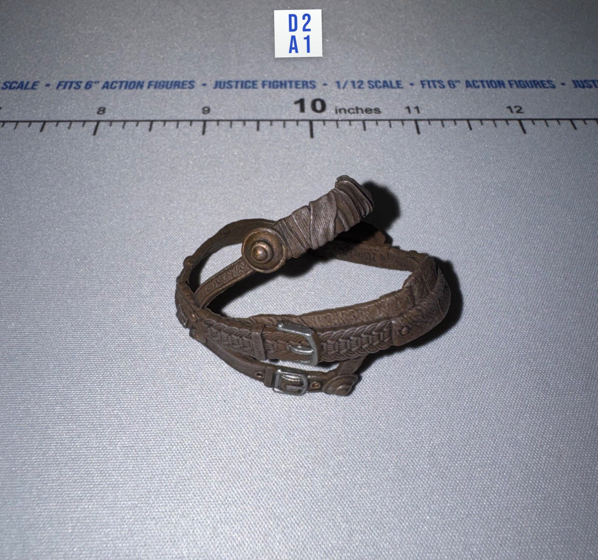 1/12 Scale Medieval Braided Wrist Bracers Pair - Urzokk 2 - Mythic Legions Four Horsemen