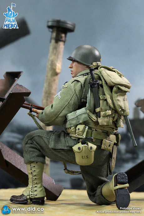 1/12 Scale Palm Hero Series WWII US 2nd Ranger Battalion Series 3 – Private Caparzo - NIB DID XA80011