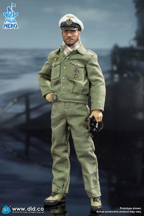 1/12 Scale  WWII German U-Boat Commander - Lehmann - NIB DID XD80026 Palm Hero Series
