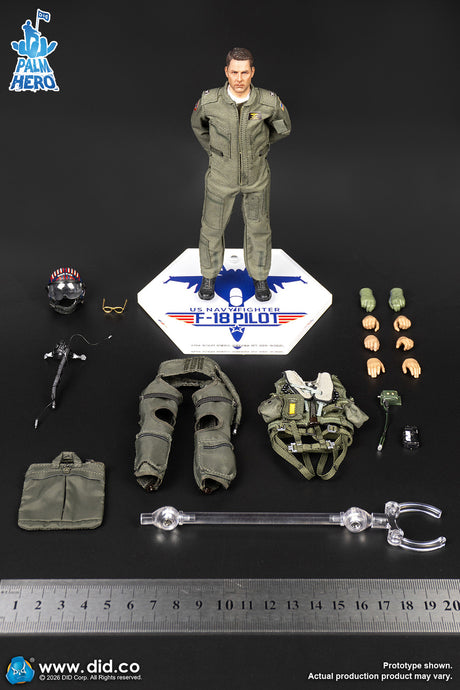1/12 Scale The US Navy  F/A-18E Pilot - Captain Mitchell - NIB DID XM80031 - Fighter Weapons School Instructor