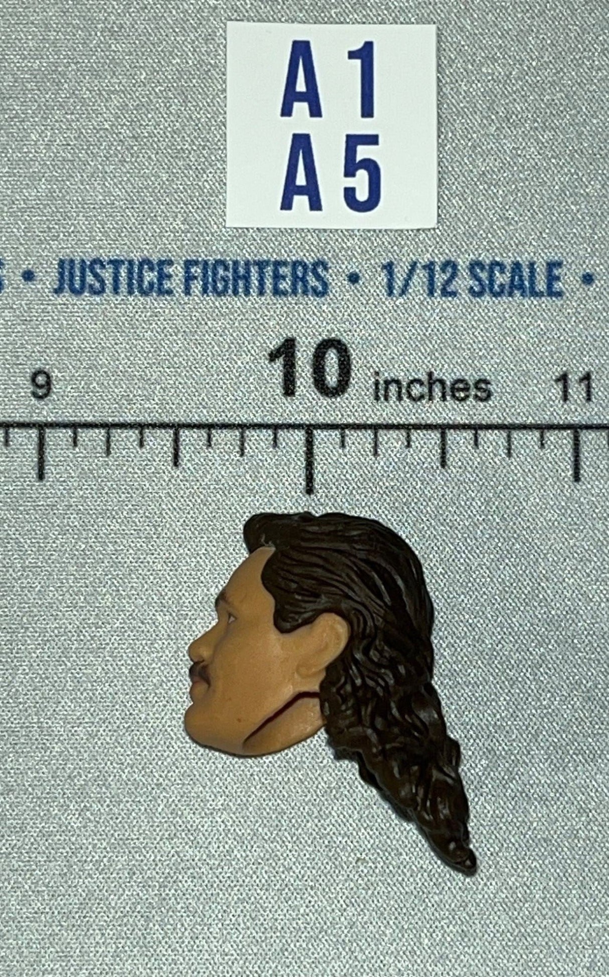 1/12 Scale Male Head Sculpt with Mustache and Long Curly Hair