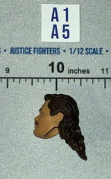 1/12 Scale Male Head Sculpt with Mustache and Long Curly Hair