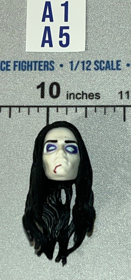 1/12 Scale Female Head Sculpt with Long Dark Hair