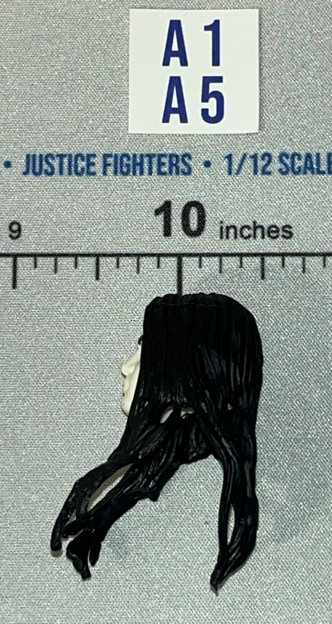 1/12 Scale Female Head Sculpt with Long Dark Hair