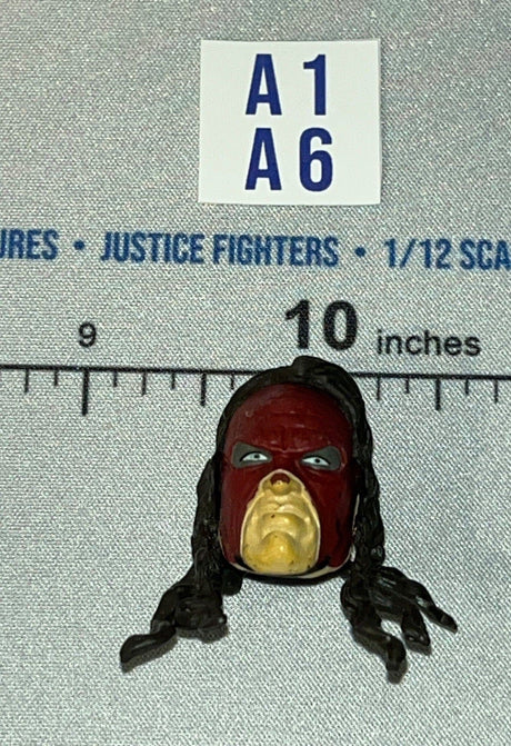 1/12 Scale Masked Male Head Sculpt with Long Dreadlocks