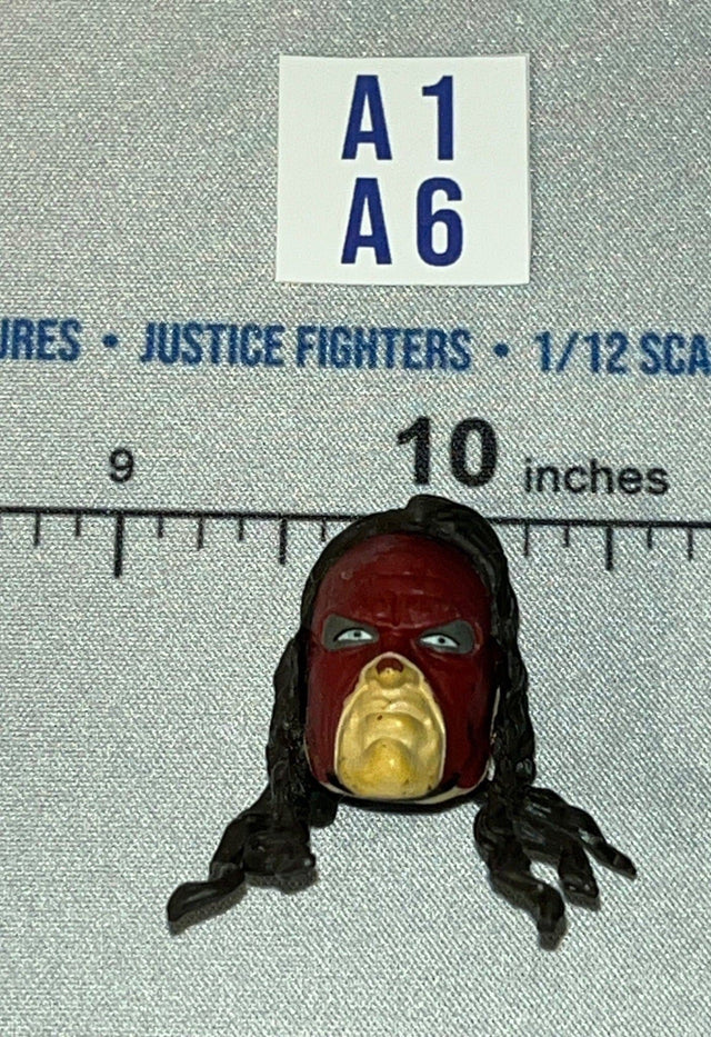 1/12 Scale Masked Male Head Sculpt with Long Dreadlocks