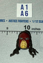 1/12 Scale Masked Male Head Sculpt with Long Dreadlocks