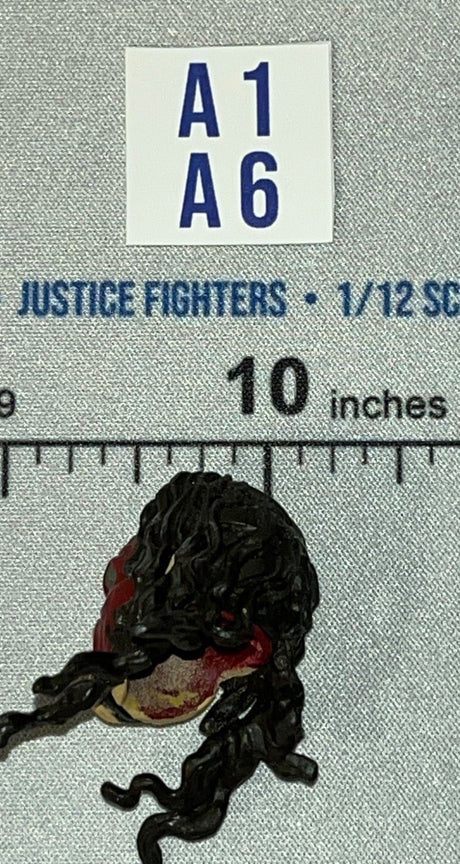 1/12 Scale Masked Male Head Sculpt with Long Dreadlocks