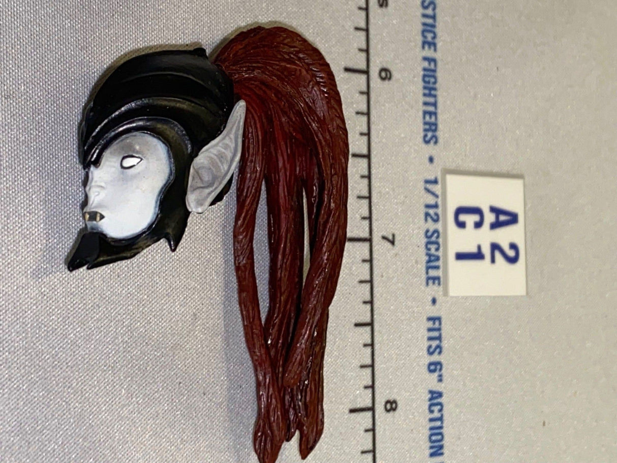 1/12 Scale Four Horsemen - Mythic Legions Masked Dark Elf Head Sculpt with Long Ponytail