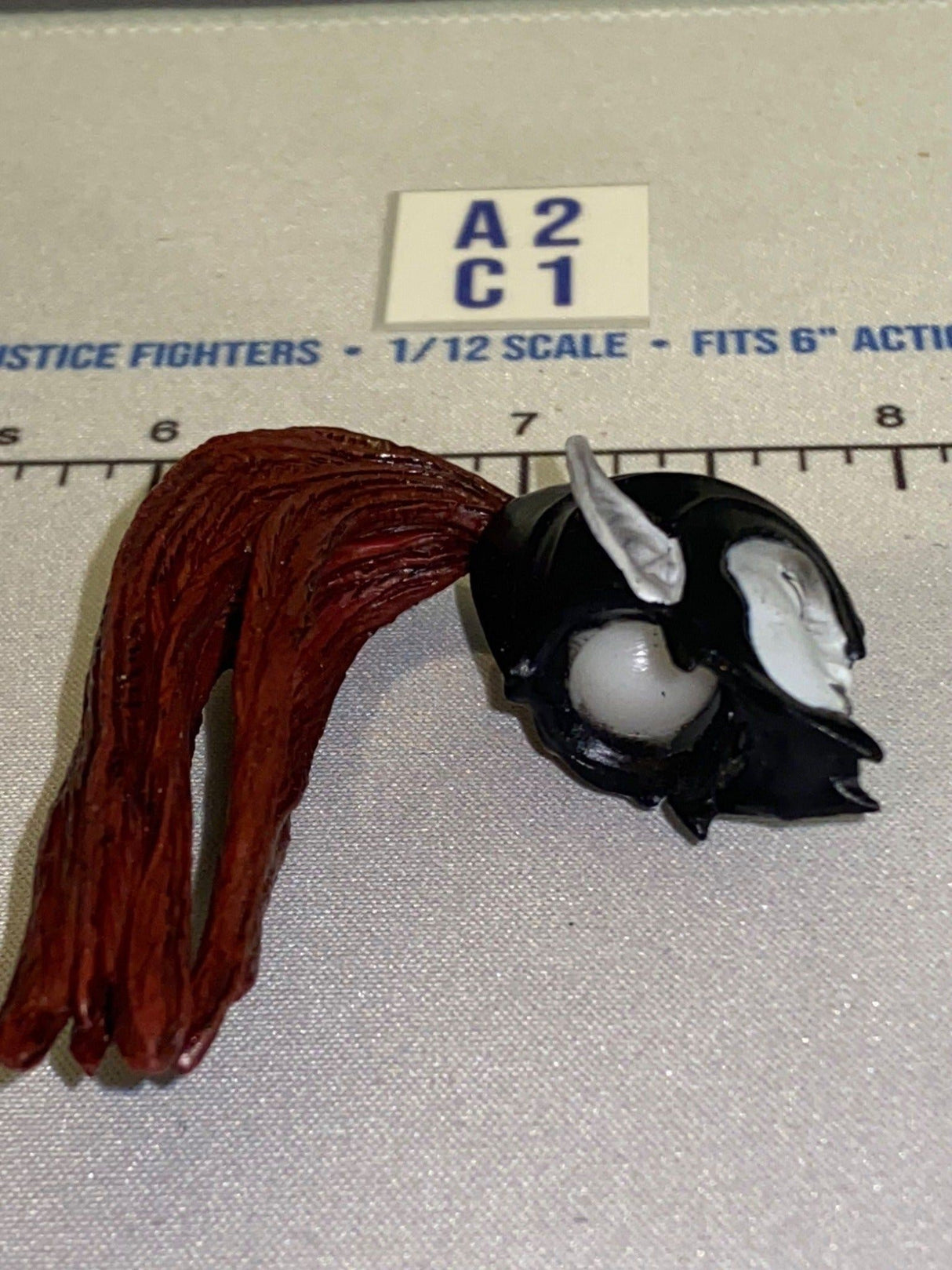 1/12 Scale Four Horsemen - Mythic Legions Masked Dark Elf Head Sculpt with Long Ponytail