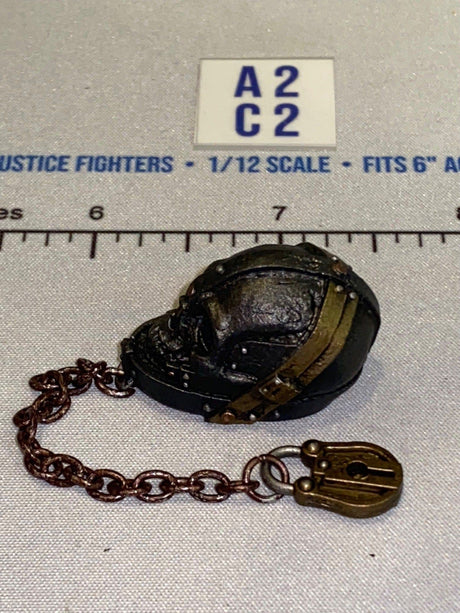 1/12 Scale Medieval Era Knight Helmet with Chain and Lock - Four Horsemen - Mythic Legions