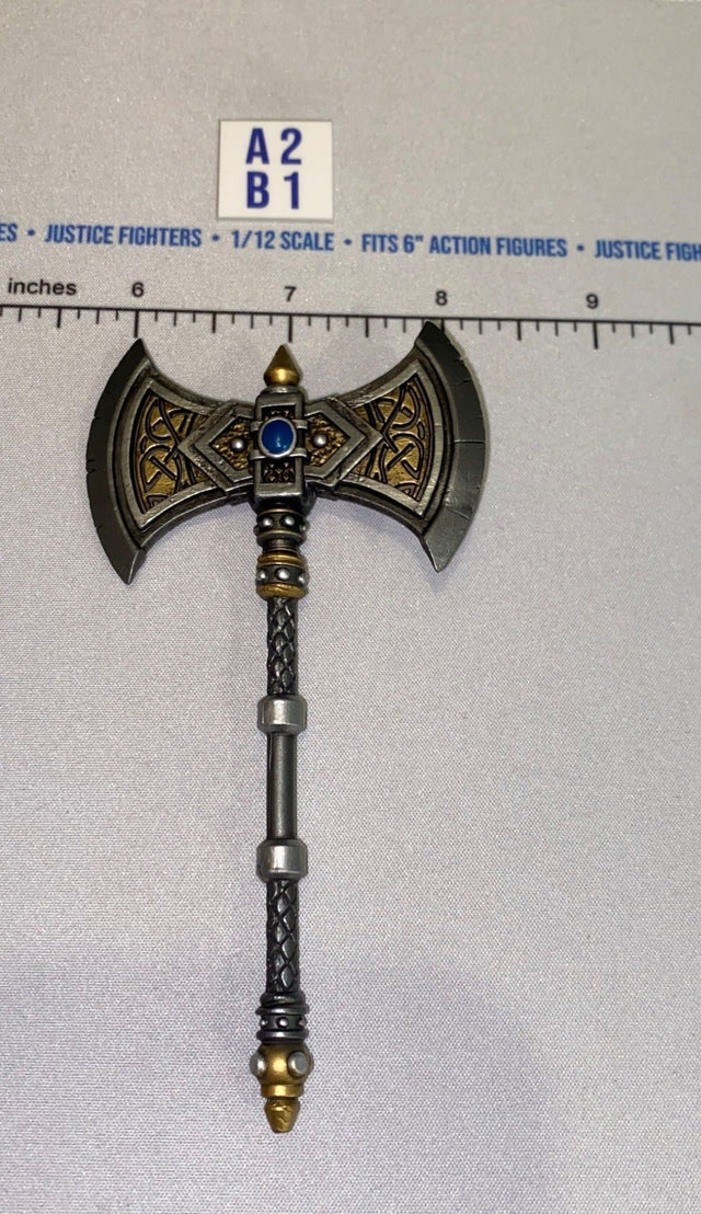 1/12 Scale Medieval Fantasy Double-Headed Battle Axe - Four Horsemen - Mythic Legions