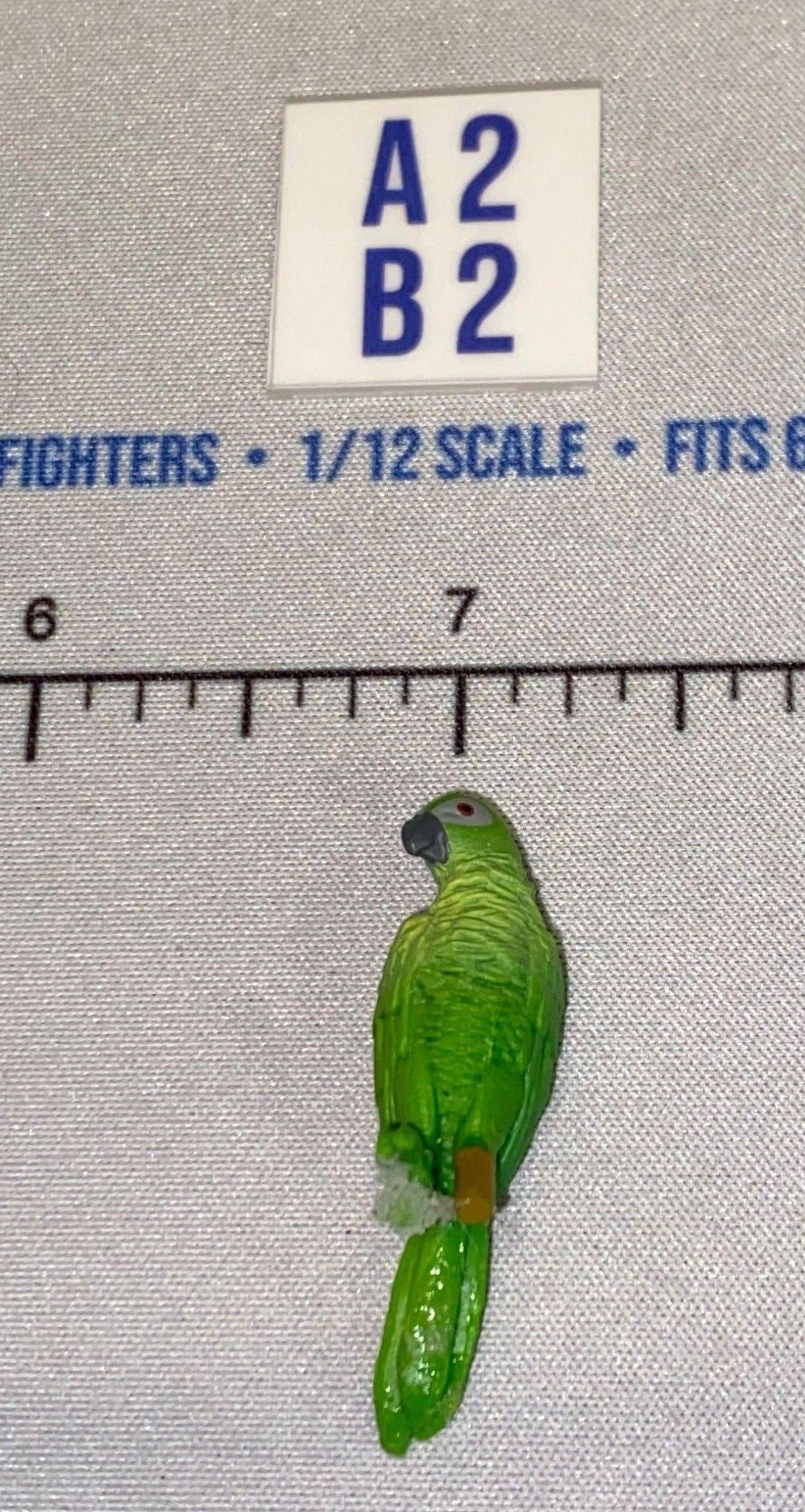 1/12 Scale Tropical Green Parrot - Diorama Item