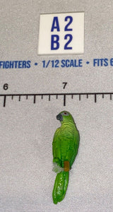 1/12 Scale Tropical Green Parrot - Diorama Item