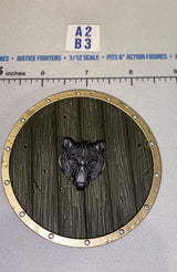 1/12 Scale Medieval Viking Round Shield with Bear Emblem - Four Horsemen - Mythic Legions