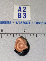 1/12 Scale Female Head Sculpt with Short Dark Hair and Red Lips - GI Joe Classified