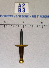 1/12 Scale Medieval Fantasy Dagger with Cross Guard