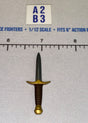 1/12 Scale Medieval Fantasy Dagger with Cross Guard