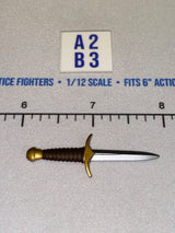 1/12 Scale Medieval Fantasy Dagger with Cross Guard