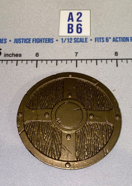 1/12 Scale Medieval Round Wooden Shield - Four Horsemen - Mythic Legions