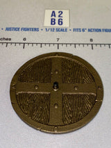 1/12 Scale Medieval Round Wooden Shield - Four Horsemen - Mythic Legions